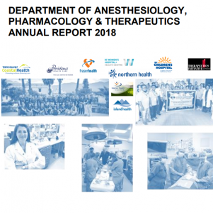 Department of Anesthesiology, Pharmacology & Therapeutics Annual Report 2018
